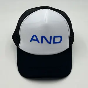 Low MOQ לוגו מותאם אישית מורם הדפסת גומי כובע משאית רשת