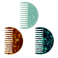 Peigne démêlant à dents larges en acrylique pour cheveux bouclés ou raides, peigne de coiffage pour femmes, vente en gros