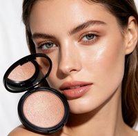 Meistverkaufter Private Label Wasserfester Leuchtpuder Bronzer Lidschatten Gepresster Puder für Körper-Make-up mit Chemischen Inhaltsstoffen