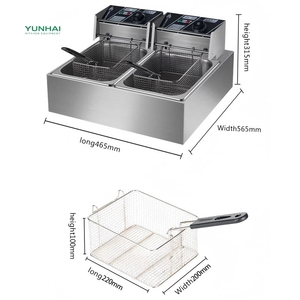Mayoristas de <span class=keywords><strong>Aceite</strong></span> de Fábrica Ofrecen Freidoras Eléctricas de Acero Inoxidable, que Pueden Ser de Uno o Varios Tanques y Personalizables - Product Image 4