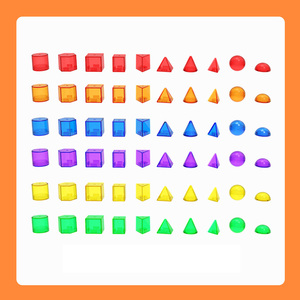 Insegnamento della prima educazione aiuta giocattoli geometrici tridimensionali giocattoli matematici per bambini per migliorare la cognizione - Product Image 4