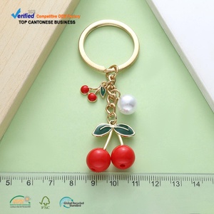 Llavero con Colgante de Cereza Adorable, Fabricante de Llaveros Metálicos con Logotipo Esmaltado Personalizado para Bolsos y Regalos - Product Image 3