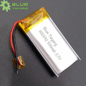 הספק <span class=keywords><strong>3.7v</strong></span>/500mah <span class=keywords><strong>802042</strong></span> נטענת <span class=keywords><strong>3.7v</strong></span> 500mah 1.85wh lipo שקית סוללת ליתיום פולימר עבור אלקטרוניקה - Product Image 2