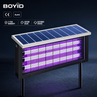 Lampe anti-moustiques solaire LED extérieure Boyid avec détection radar, étanche IP65, lumière bleue pour jardin et terrasse