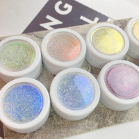 Nouvelle poudre de paillettes de la marque JIASI, paillettes holographiques métalliques, effet miroir, décoration d'ongles, pigment, modèle JS-YINGHC