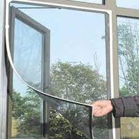 Moustiquaire enroulable en fibre de verre au design moderne, anti-mouches et insectes, maille 10x10mm, noir et blanc – Offre Spéciale