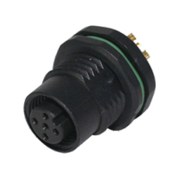 Conector Hembra USB de Montaje en Panel, M12 de 8 Pines, Inserción y Extracción Rápida, M16*1.5, Fijación Frontal, Resistente al Agua IP68, Certificado ROHS, Gran Venta