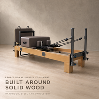 Queenlife Machine de Pilates Reformer de Luxe en Bois de Hêtre, Réglable, pour Vente en Gros et Studios Commerciaux
