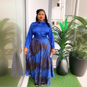 Schöne <span class=keywords><strong>XXL</strong></span> <span class=keywords><strong>Plus</strong></span> <span class=keywords><strong>Size</strong></span> Frauen lange afrikanische Mode Kleider Bodycon Silhouette natürliche lässige formelle sexy für muslimische dicke Frauen - Product Image 5