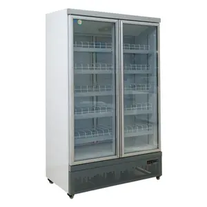 Compressor de ar tipo de armazenamento frio, alta qualidade, baixo de resfriamento, porta dupla, comercial, bebidas, refrigerador de vinho