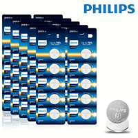 PHILIPS 50er Pack CR2016 3V Lithium-Knopfzellen Langlebige Auslaufsichere Batterien für Autofernbedienungen Uhren Elektronische Geräte
