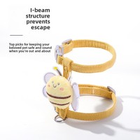 Laisse pour chat - Design en forme de H Little Bee, spécialement conçue pour les sorties ; Fournitures pour animaux de compagnie en gros ; Anti-évasion