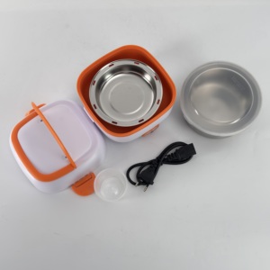 Lonchera Eléctrica con Calefacción 220V Libre de BPA Acero Inoxidable 304 1.05L 2 Compartimentos Bento Portátil para Oficina KL03007 - Product Image 6