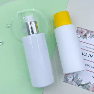 Flat Shoulder Thick Wall Plastic Bottle 100ml 120ml 200ml Heavyweight Bottle For Cosmetic Packaging