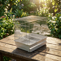 Cage d'élevage d'oiseaux pliable Cage à oiseaux pour animaux de compagnie en acier à faible teneur en carbone durable Cage d'affichage à dessus plat pour perroquet