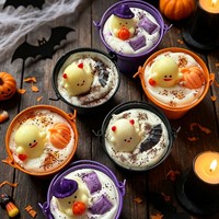 Halloween Gruseliges Kleines Geister-Kürbis-Sojawachs-Kerzen im Metallbehälter – Kreatives handgemachtes Design für den grenzüberschreitenden Großhandel