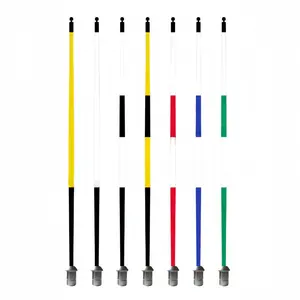 Pengiriman cepat kualitas tinggi grosir serat kaca tahan lama standar turnamen Golf Pin bendera tongkat tongkat tongkat untuk lapangan Golf