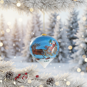 Articoli promozionali del negozio di regalo di natale della palla di natale della pittura interna fatta a mano di vetro speciale su ordinazione della fabbrica - Product Image 2
