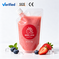 Pochettes à bec verseur personnalisées épaissies de qualité alimentaire, étanches et portables, avec autocollants personnalisés pour jus de fruits, miel et boissons
