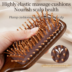 Brosse à cheveux MRD, brosse à cheveux démêlante en bambou naturel, massage du cuir chevelu, cheveux épais/fins/bouclés/séchés pour femmes et hommes - Product Image 3