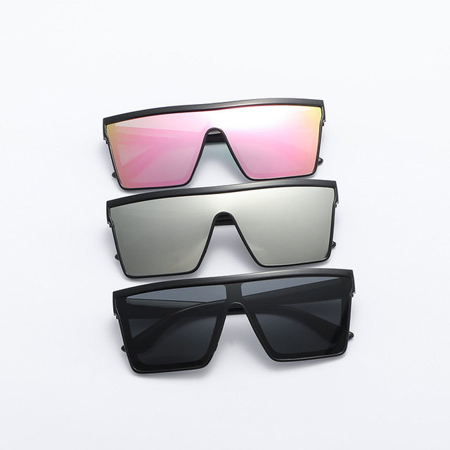 Square Sunglasses UV400 Protection Full Frame Fashion Bright Black Glasses for Men and Women