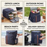 Sac à dos isotherme tactique personnalisé pour adultes - Sac de pique-nique et de préparation de repas de travail camouflage souple grande capacité anti-fuite