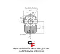 Potentiomètres rotatifs série R1610N-C pour drones UAV et joysticks, résistance 1K-1M, film carbone 20%, DC12V, 300 rotations