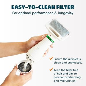 Ama-zon EE. UU. Gran oferta 2 en 1 aseo portátil con cepillo rebanador de autolimpieza temperaturas ajustables cepillo secador de pelo para perros y Mascotas - Product Image 5