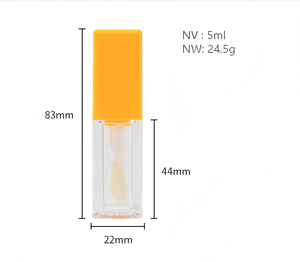 HEXUE 5ml Grand Applicateur Contenant Vide pour Brillant à Lèvres, <span class=keywords><strong>Tube</strong></span> à Huile à Lèvres, Emballage Rose Blanc Noir avec Brosse Épaisse - Product Image 6