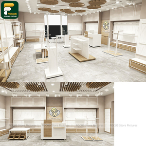 Elegante Exhibidor de Ropa para Tienda de Moda, Panel Trasero para Colgar Prendas, Vitrina de Marca - Product Image 5