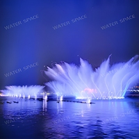 Programmes d'éclairage et de musique personnalisés, fontaine musicale dansante, fontaine d'eau extérieure avec lumières, installation sur site