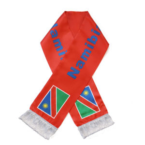 Écharpe Drapeau de <span class=keywords><strong>la</strong></span> <span class=keywords><strong>Namibie</strong></span> en Gros, Produits Personnalisés pour Supporters de Football, Écharpe Drapeau National, Écharpes à Pompons, Châle - Product Image 1