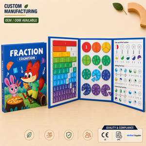 Bloques Magnéticos Portátiles de Fracciones y Círculos, Juguete Matemático para Estudiantes de Primaria, <span class=keywords><strong>Libro</strong></span> de Aprendizaje de Fracciones Montessori para Niños - Product Image 1