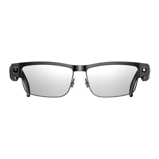 2025 Smart Reading Ai Camera Glasses with Ai Color Changing Teleprompter Sport Glasses Video 1200p for Men Custom Bulk Wholesale