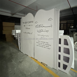 ฉากหลังงานแต่งงานอะคริลิคสีขาวแบบหนังสือ PVC ดีไซน์พิเศษจาก JINDA สำหรับตกแต่งงานเลี้ยงฉลองสมรส - Product Image 2