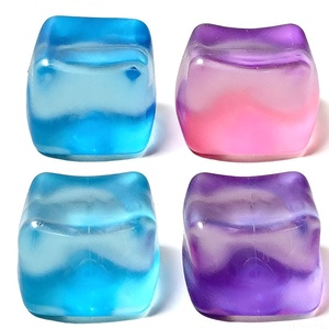 ESTICK Cube de Maltose Carré Transparent à Rebond Lent, Jouet Anti-Stress Populaire - Product Image 1