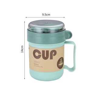 Gobelet en plastique portable 500 ml avec couvercle, design minimaliste, tasse de bureau, tasse droite, isolation thermique pour cadeaux - Product Image 6