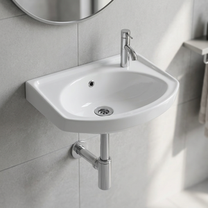 Lavabo Cuadrado de Cerámica de 14x18 Pulgadas para Colgar en la Pared, Lavamanos para Baño, para Proyectos Comerciales de Hoteles, Venta al por Mayor - Product Image 5