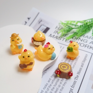 100 Piezas <span class=keywords><strong>de</strong></span> Patitos Amarillos en Miniatura 3D, Adornos <span class=keywords><strong>de</strong></span> Resina para Casa <span class=keywords><strong>de</strong></span> Muñecas, Manualidades DIY para Decoración del Hogar - Product Image 6