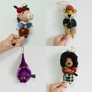 Colgante de fieltro de lana gruesa acabado, estilo Miu de alta gama, adorno para colgar en <span class=keywords><strong>el</strong></span> bolso, llavero, accesorios de joyería, diseño animal - Product Image 3