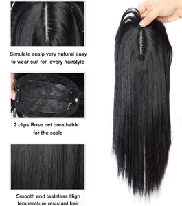 Vivian 10 et 14 pouces augmentent naturellement la couverture de cheveux supérieurs cheveux gris pour l'aîné pince à cheveux sans trace et respirante - Product Image 3