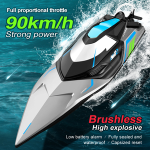 Barco RC Profesional 88RC S2 sin Escobillas, 90KM/H de Alta Velocidad, 4 Canales, Listo para Usar, <span class=keywords><strong>Lancha</strong></span> de Carreras a Control Remoto - Product Image 3