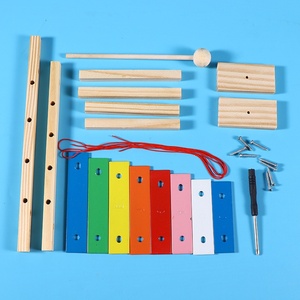 ชุดเครื่องดนตรีไม้สำหรับเด็กอนุบาล ชุดระฆัง DIY ระนาดเปียโน 6 ชิ้น ของเล่นเสริมพัฒนาการด้านดนตรี - Product Image 2