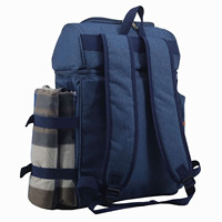 Sac à dos de pique-nique pour 2 personnes de grande capacité avec porte-bouteille détachable Compartiment refroidisseur Tapis de pique-nique