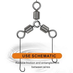 Pivots roulants à trois voies en forme de O de haute qualité, outils de matériel de pêche, accessoires de pêche à la <span class=keywords><strong>carpe</strong></span> - Product Image 5