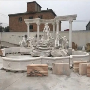 Escultura de mármol personalizada de la fuente de Trevi <span class=keywords><strong>Di</strong></span> escultura de piedra famosa de la plaza grande para el paisaje al aire libre - Product Image 6