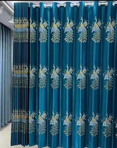 Rèm cửa Blackout bán chạy, kiểu dáng sang trọng, phòng khách phòng ngủ, dệt Jacquard hai mặt, 100% Polyester, họa tiết hoa, Chiết Giang, 60M - Product Image 4