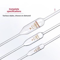 Pipettes Xiangbo compte-gouttes en verre épaissi paille de ventre de graisse 10ml/25ml/50ml/100ml Pipette standard unique Pipettes de qualité
