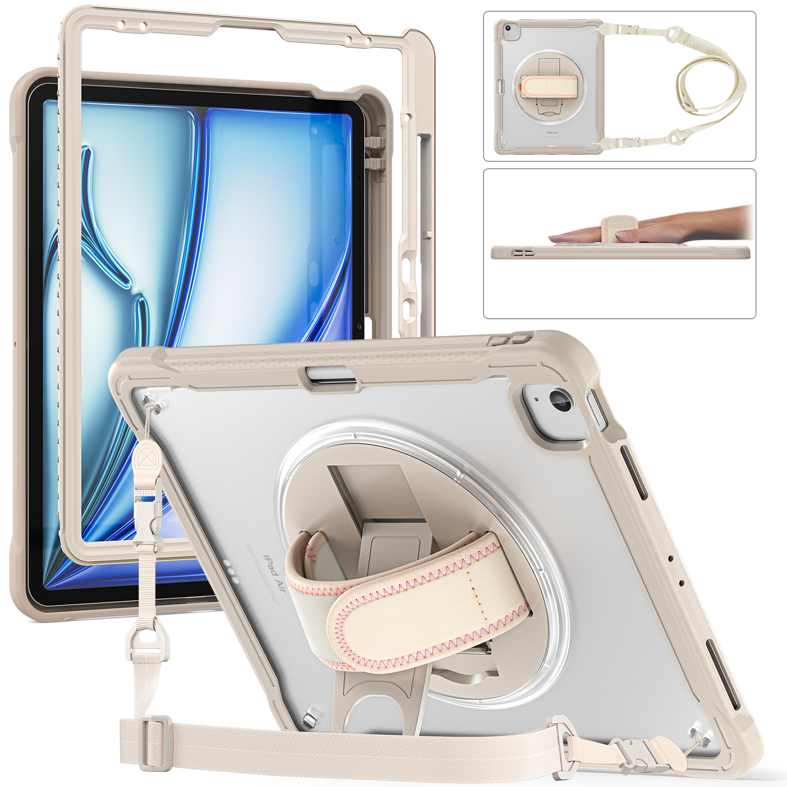 สีเบจ + สายคล้องไหล่