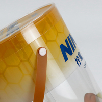 Emballage de tube rond de cylindre en plastique d'acétate recyclable personnalisé avec l'emballage de tube rond de conteneur de fruit de poignée